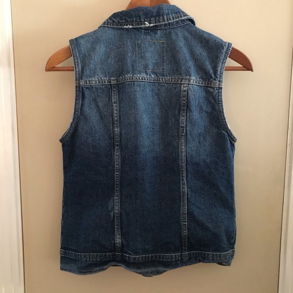 [Mossimo] Distressed Jean Vest - Picture 3 of 11